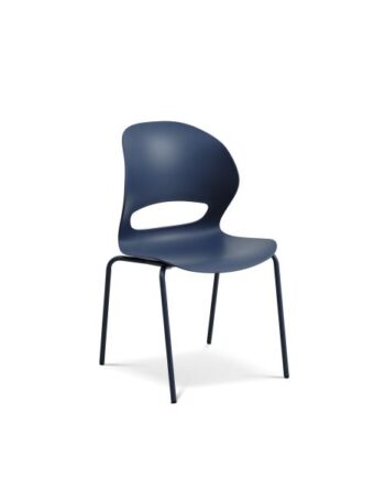 Linea Spisebordsstol Denim Blå Polypropylen Og Denim Blå Metal