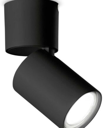 Loftlampe Ideal Lux Toby Sort Metal ø5 8ã 13 Cm Gu10-pære 5w 480 Lm 3000   Ip20