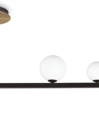 Loftslampe Ideal Lux Birds 115 Cm Sort Metal   Hvidt Glas