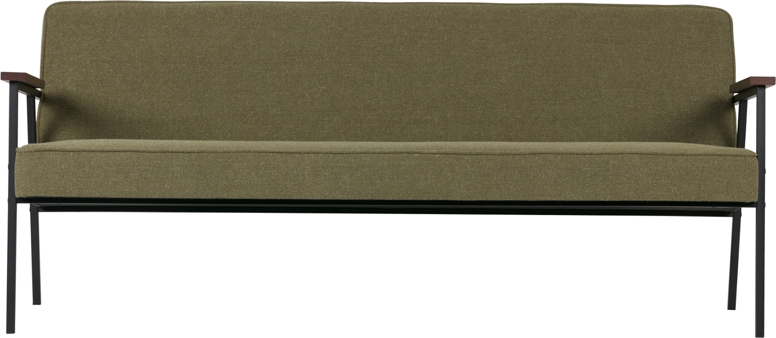 Loungesofa Woood Exclusive Elizabeth  Olivengrøn  185ã 80ã 78 Cm   Retrodesign Og Metalben