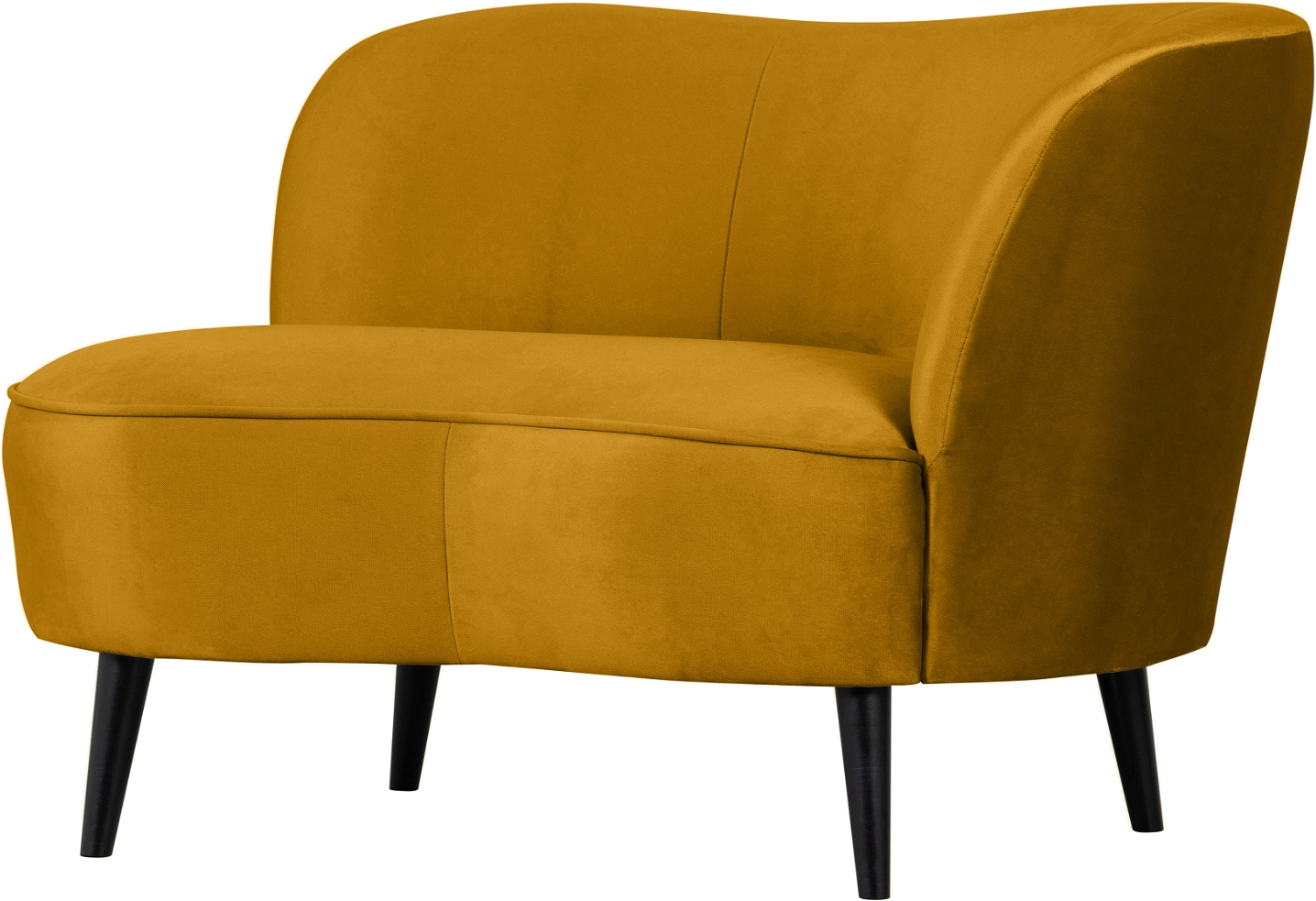 Loungesofa Woood Sara Right Højrevendt Gul H71ã B81ã L112 Cm   Slidstærkt Polyester