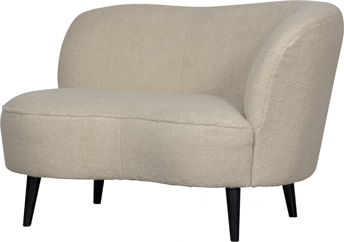 Loungesofa Woood Sara Right  Hvid Polyester  Højrevendt  H71ã B81ã L112 Cm