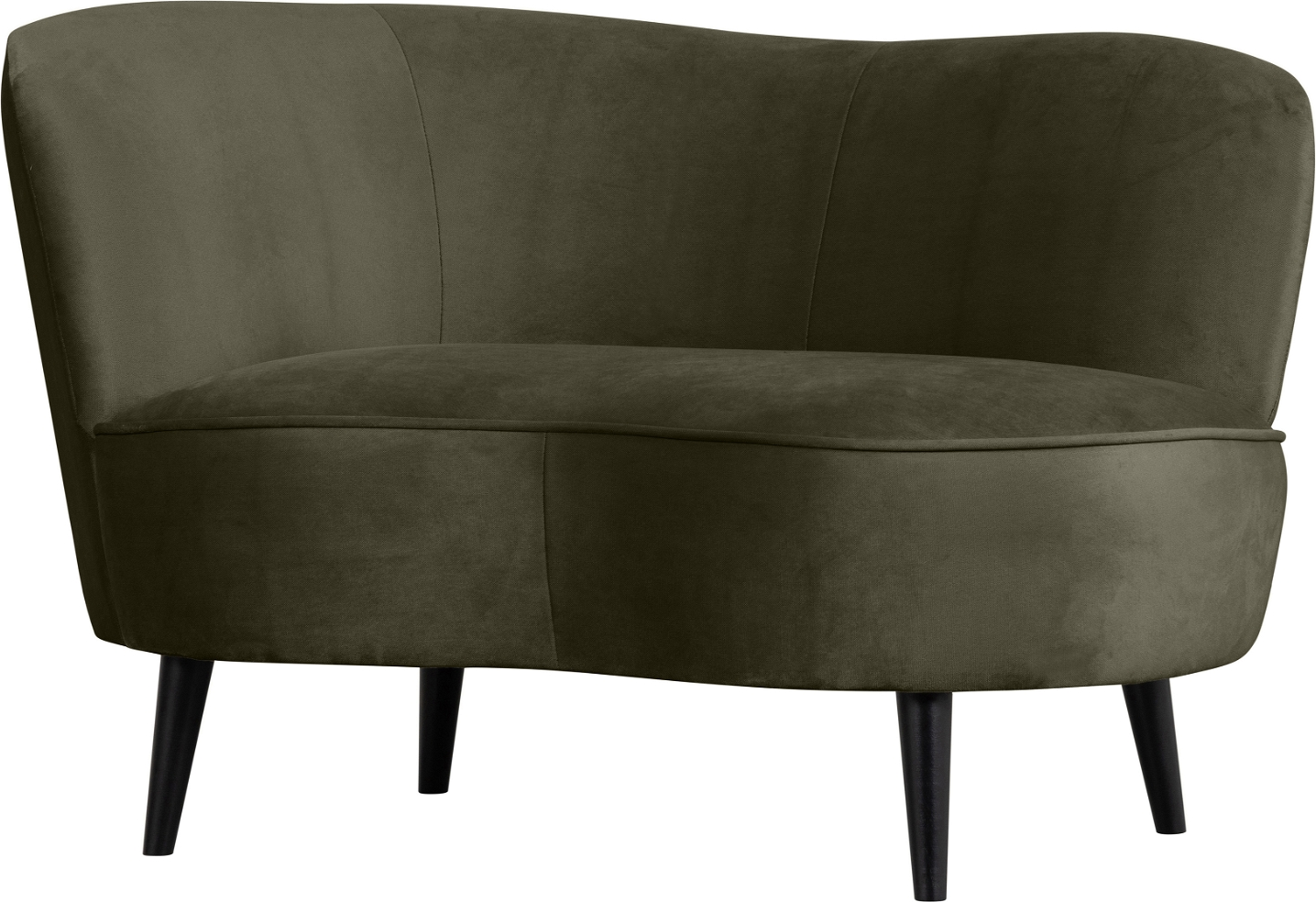 Loungesofa Woood Sara Venstrevendt Mørkegrøn Polyester Hjørnesofa H71ã B81ã L112 Cm