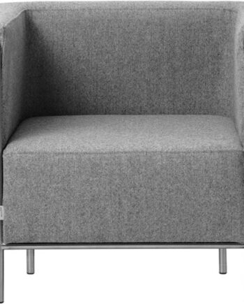 Loungestol Til Stuen Kristina Dam Modernist Lys Grå Uld H70   B77   L87 Cm