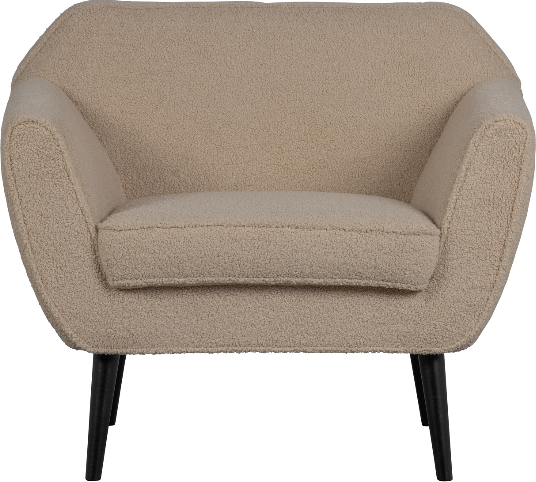 Loungestol Woood Rocco Teddystof Sandfarvet H75ã B92ã D81 Cm