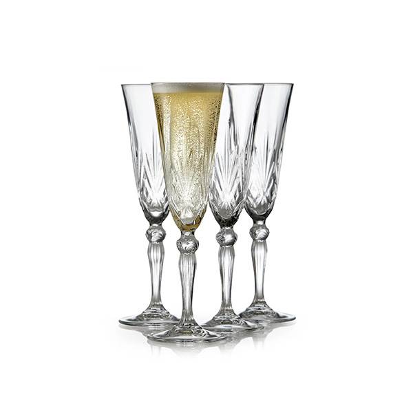 Lyngby Glas Krystal Melodia Champagneglas 16 Cl   Stk   : Erling Christensen Møbler