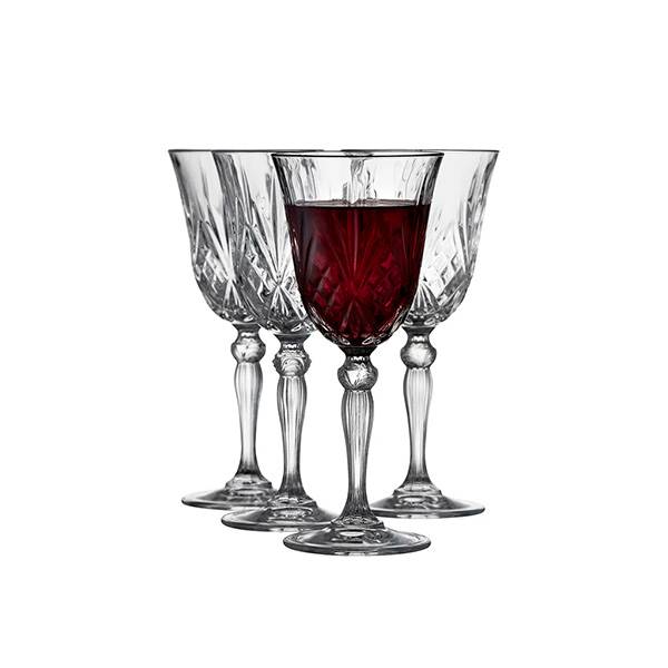 Lyngby Glas Krystal Melodia Rødvinsglas 27 Cl   Stk Klar  : Erling Christensen Møbler