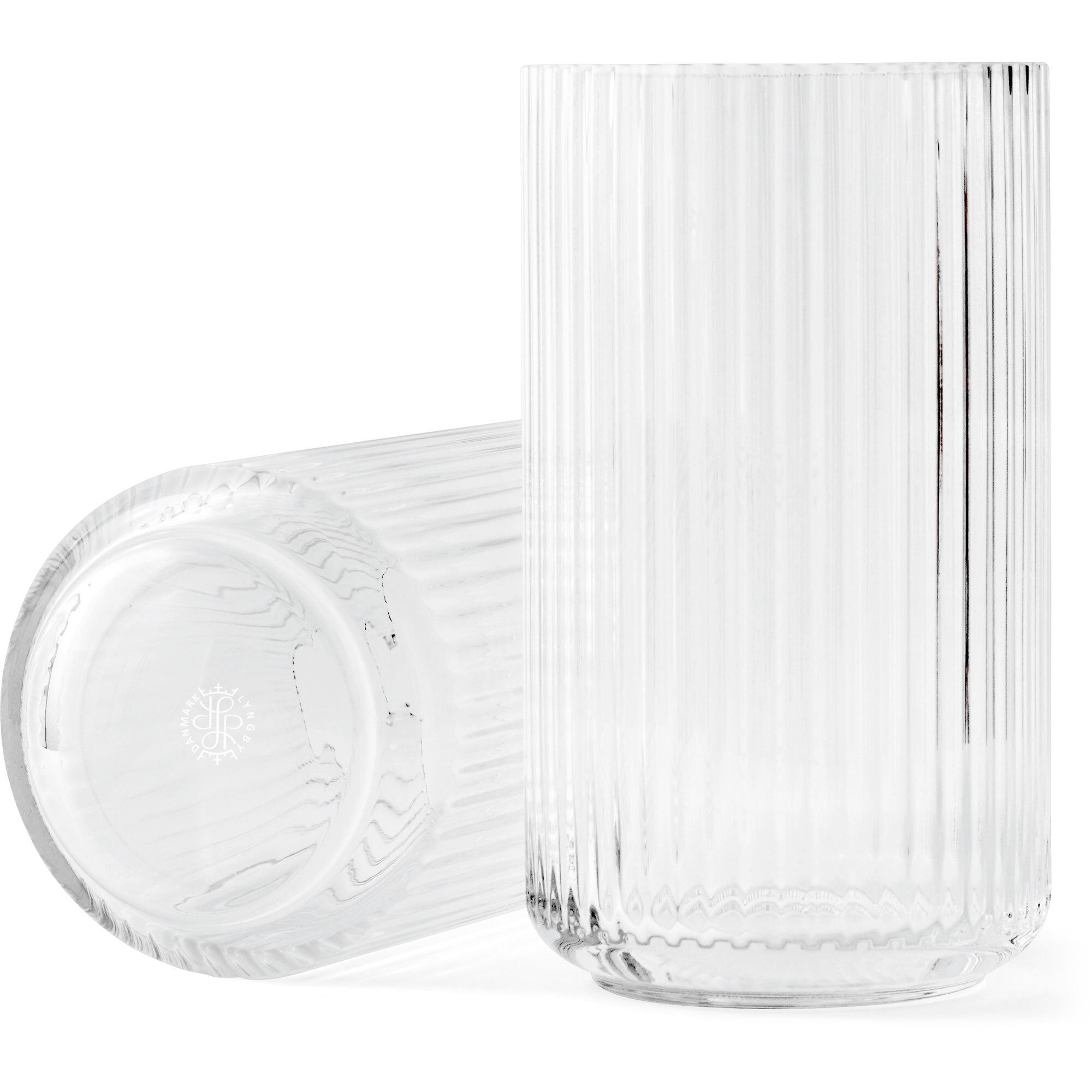 Lyngby Porcelæn Lyngbyvasen 38 Cm  Glas Klar