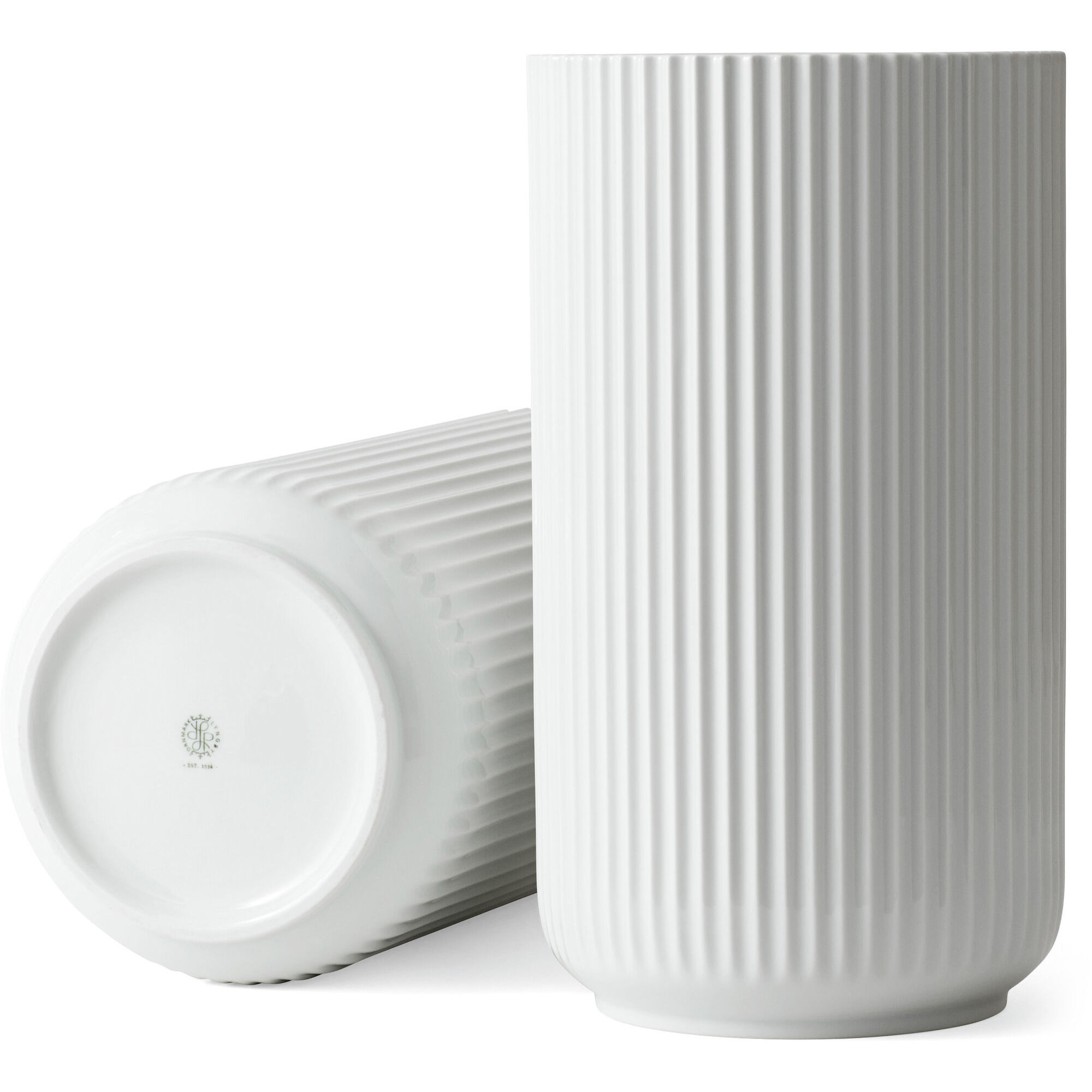 Lyngby Porcelæn Lyngbyvasen 38 Cm  Porcelæn Hvid