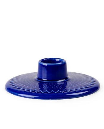 Lyngby Porcelæn Rhombe Color Kronelysestage     Cm Mørk Blå  : Erling Christensen Møbler