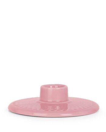 Lyngby Porcelæn Rhombe Color Kronelysestage Rosa  : Erling Christensen Møbler