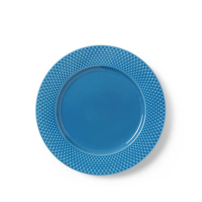 Lyngby Porcelæn Rhombe Color Middagstallerken ø27 Cm Blå