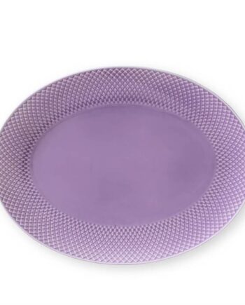 Lyngby Porcelæn Rhombe Color Serveringsfad 35x26   Lilla  : Erling Christensen Møbler