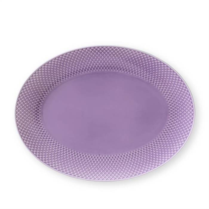 Lyngby Porcelæn Rhombe Color Serveringsfad 35x26 Lilla : Erling Christensen Møbler