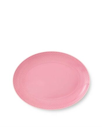 Lyngby Porcelæn Rhombe Color Serveringsfad 28 5x21   Rosa  : Erling Christensen Møbler