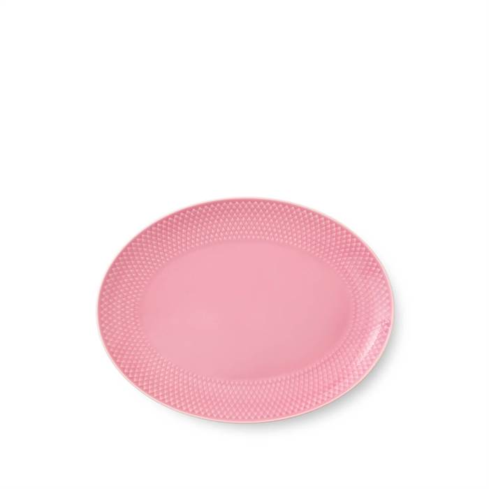 Lyngby Porcelæn Rhombe Color Serveringsfad 28 5x21 Rosa : Erling Christensen Møbler