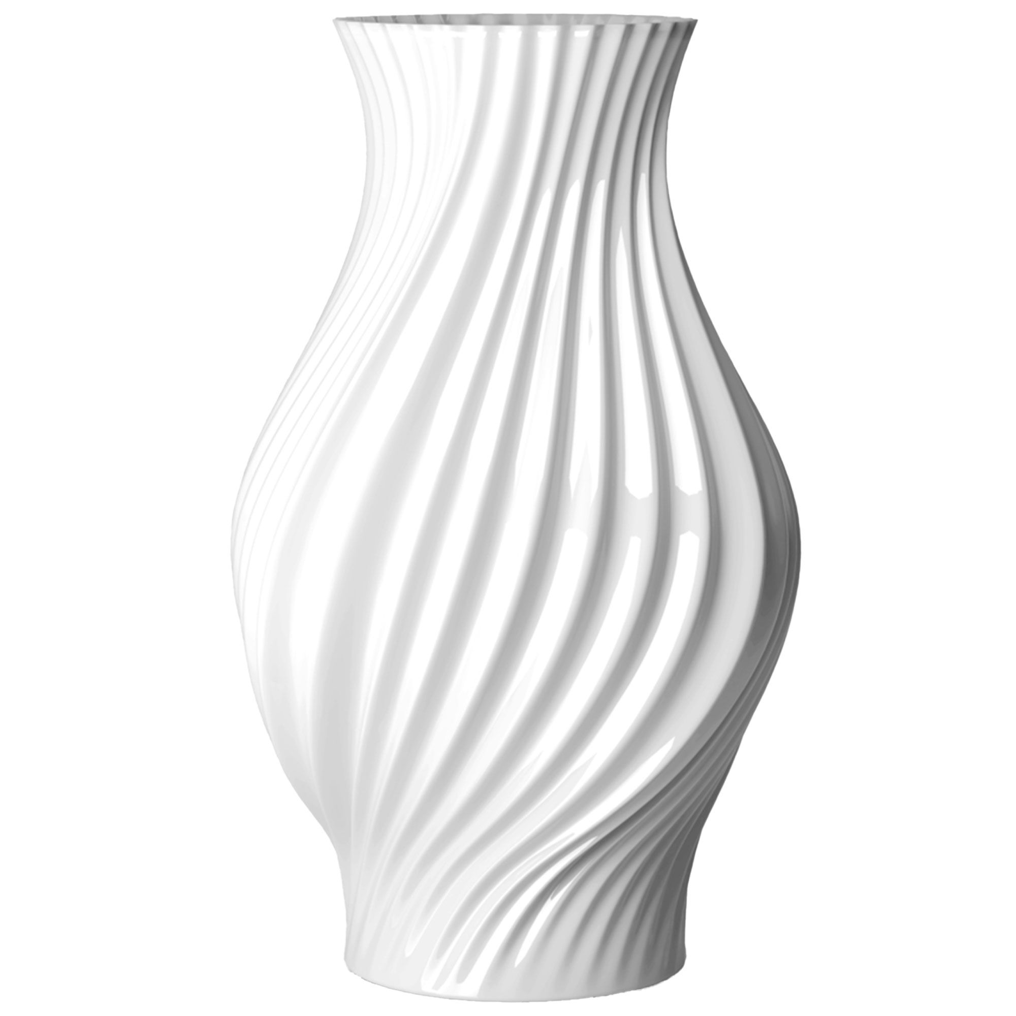 Lyngby Porcelæn Twist Vase 25 Cm  Hvid