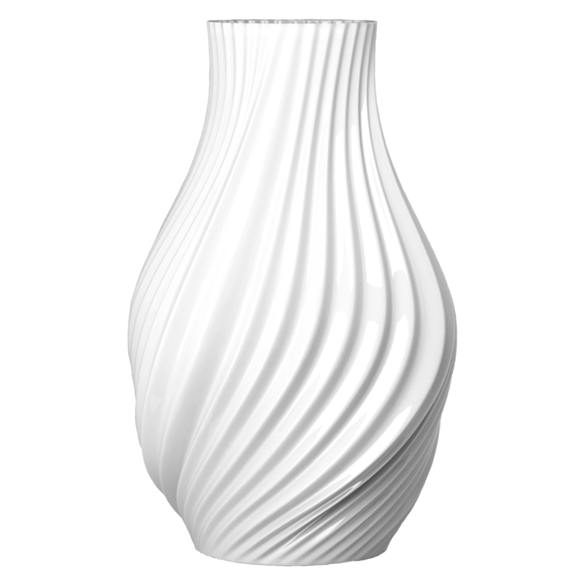 Lyngby Porcelæn Twist Vase 18 Cm  Hvid