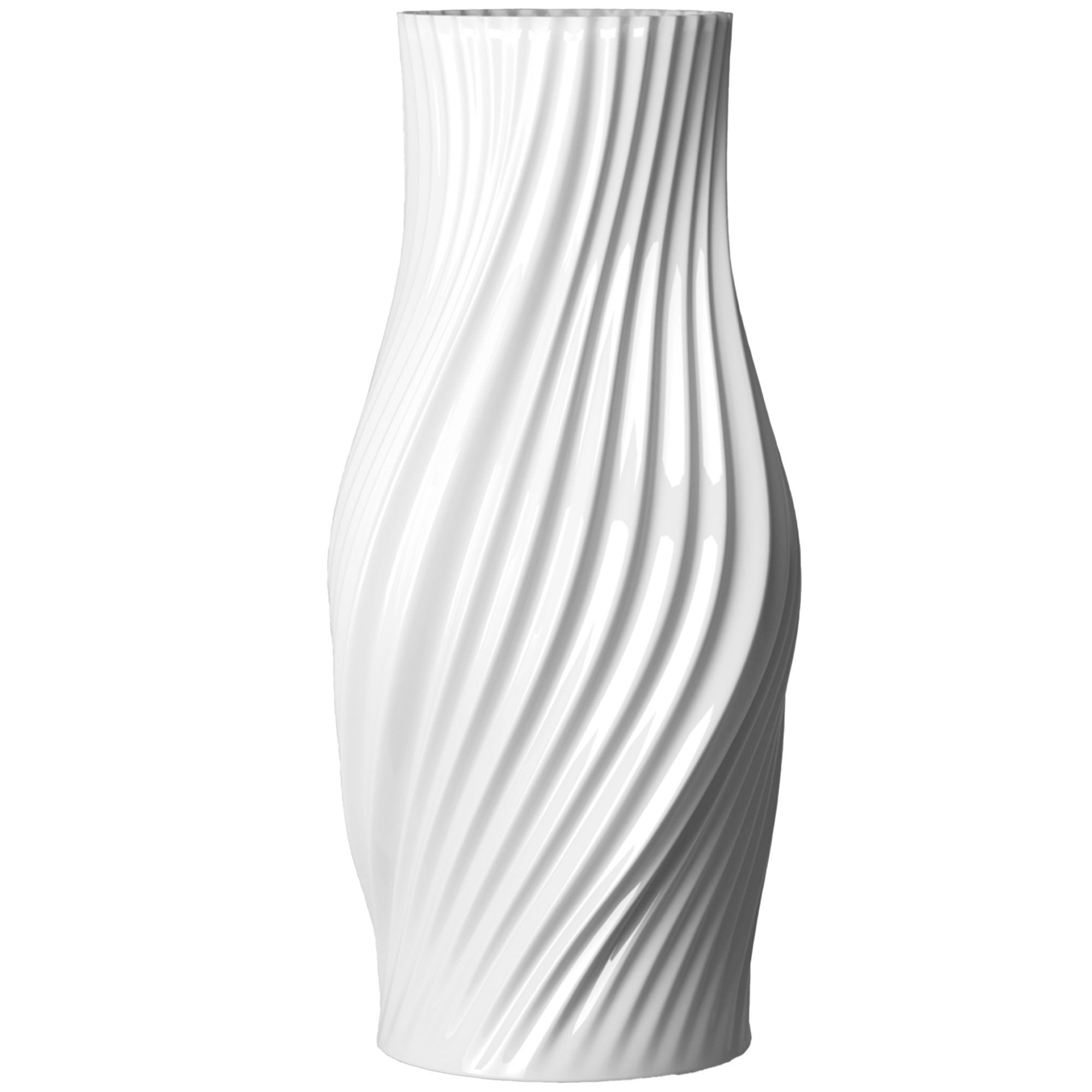 Lyngby Porcelæn Twist Vase 31 Cm  Hvid