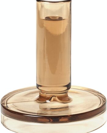 Lysestage Broste Copenhagen Petra Glas ø12   H14 Cm Orange Klar