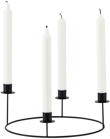 Lysestage House Doctor Ring   Jern Sort ø27 Cm  -armet Adventskrans