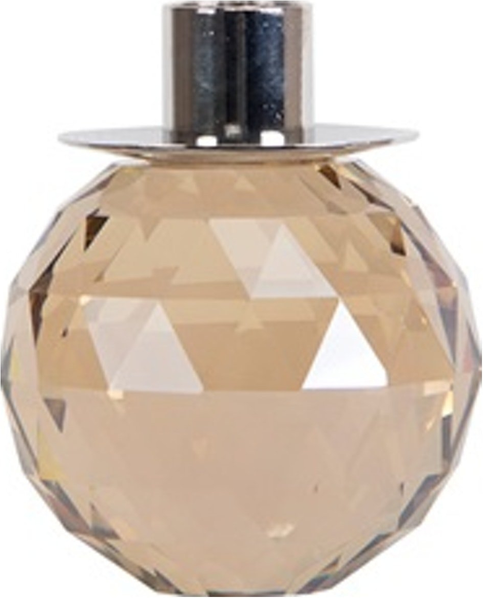 Lysestage House Of Sander Betulia Champagnefarvet Glas Med Sølvfinish H10ã ø8 Cm