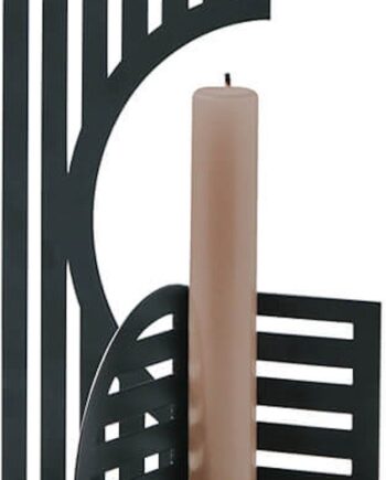Lysestage Kristina Dam Dash Bauhaus Grafisk Sort Pulverlakeret Stål H26ã B13ã L14 Cm