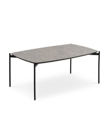 Malta Sofabord  Rektangulær Beige Terrazzo Hpl Og Sort Metal  120x70xh:50