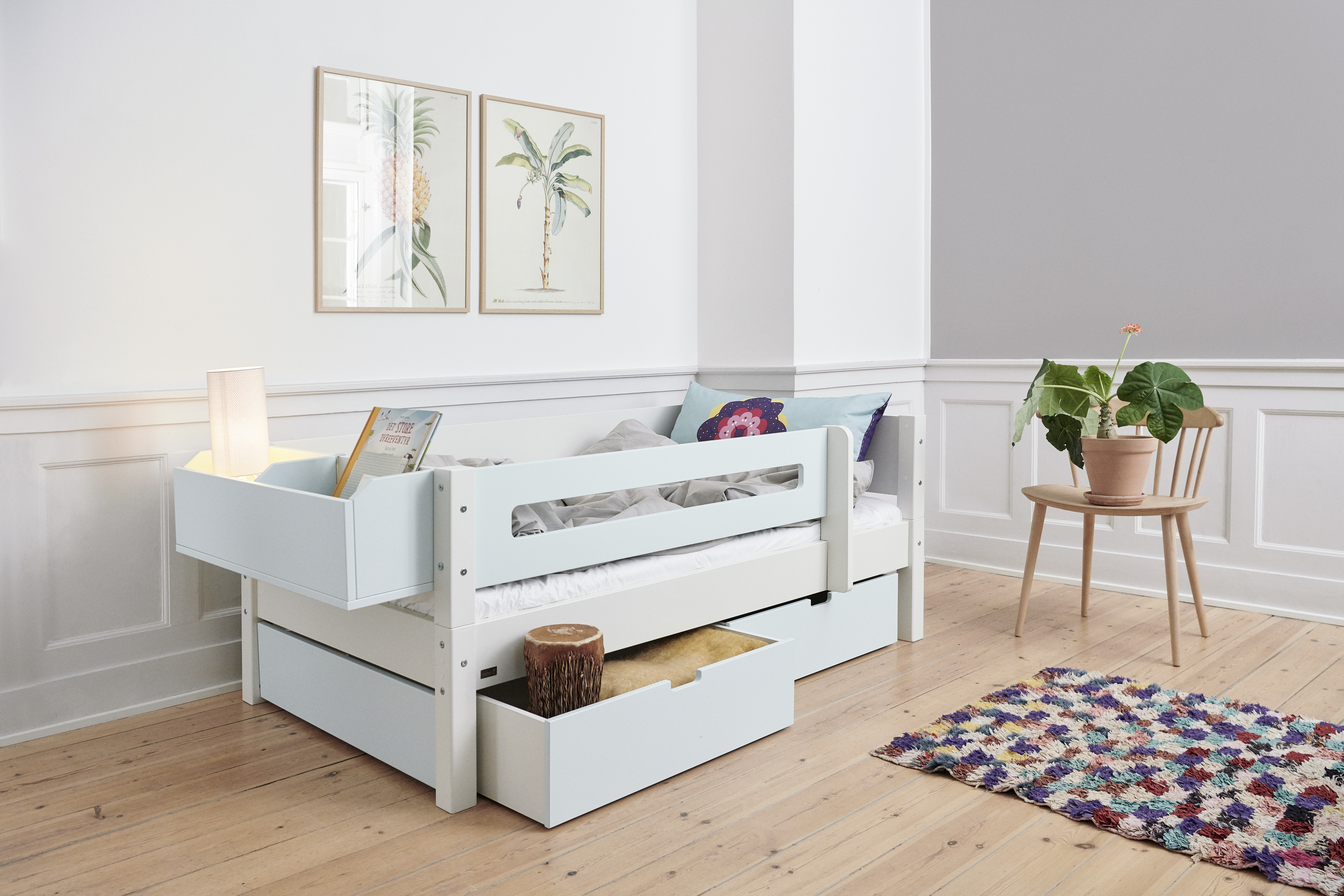 Manis-hâ Mimer Enkeltseng Med Design Sengehest Og Skuffer 200 Cmâ -  90x200