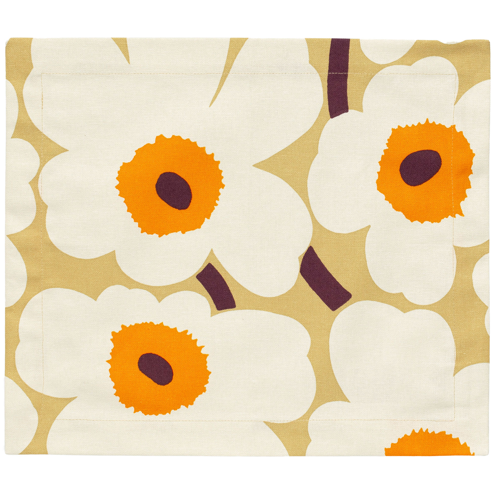 Marimekko Pieni Unikko Bordskåner 35x40 Cm Hvid Orange Karamel