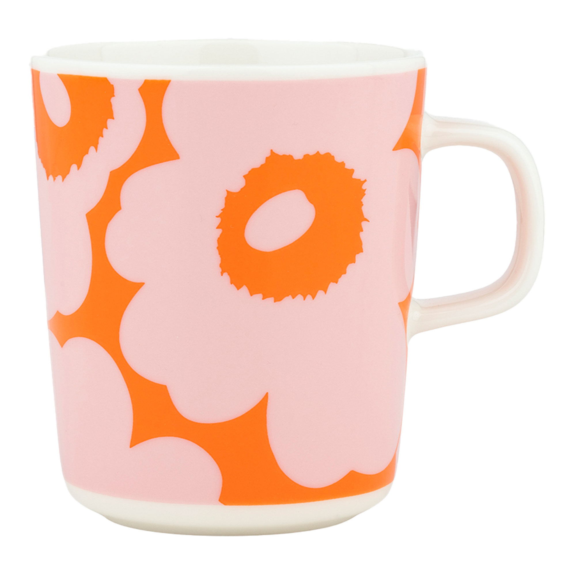 Marimekko Unikko Krus Dl Hvid Lyserød Orange