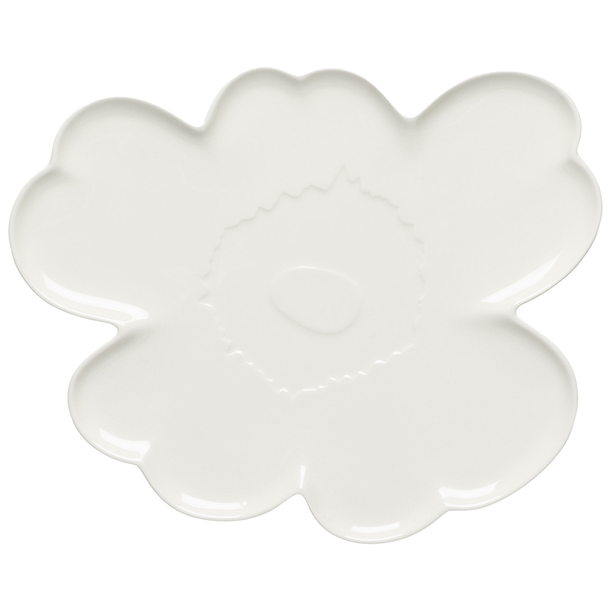 Marimekko Unikko Shape Tallerken Serveringsfad 32 Cm Hvid