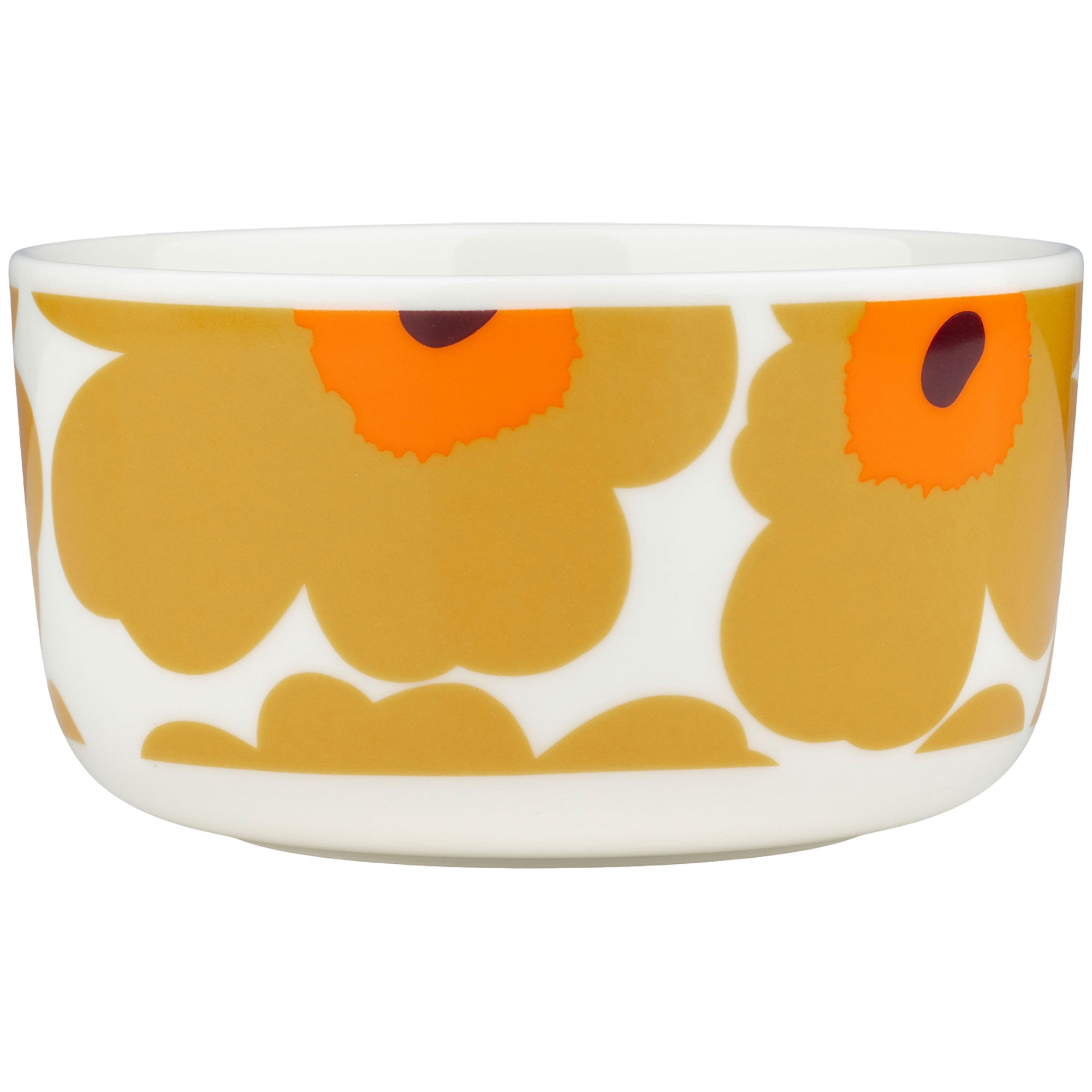 Marimekko Unikko Skål Dl Hvid Karamel Orange