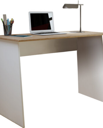 Masola Maxi Skrivebord Hvid Og Natur Træ  110x50