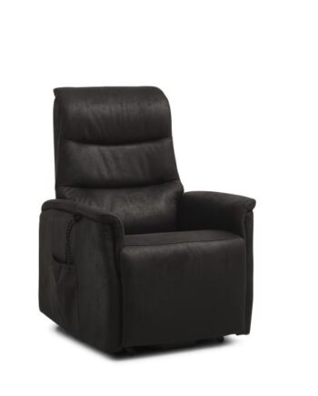 Max Recliner Stol       Motorer  Sædeløft  Vippefunktion  Fodskammel  Armlæn Onyx Sort Micro Læder