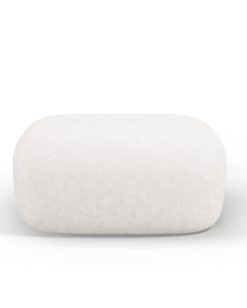 Micadoni Jenny Puf  Rektangulær Beige Chenille Og Sort Plast  90x88x40