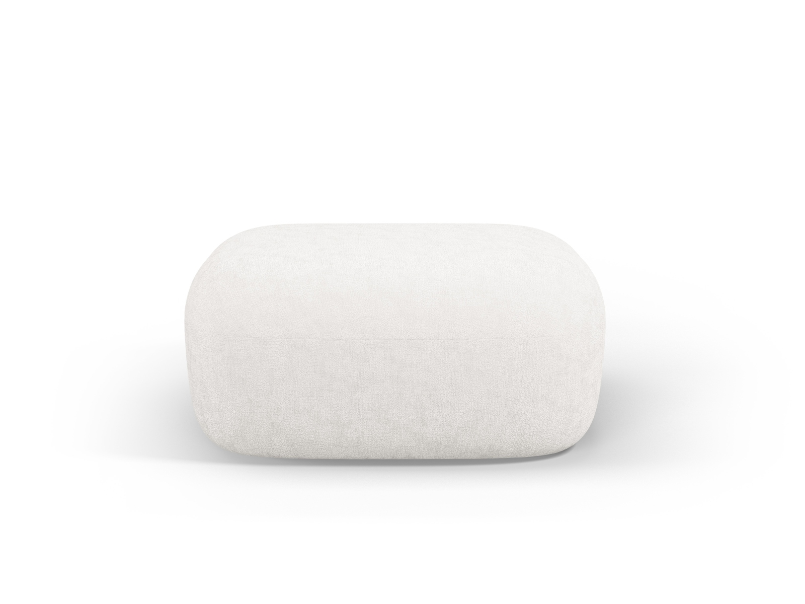 Micadoni Jenny Puf  Rektangulær Beige Chenille Og Sort Plast  90x88x40