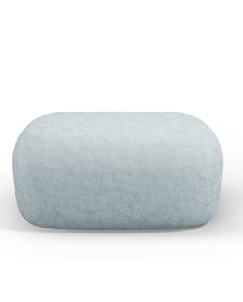Micadoni Jenny Puf  Rektangulær Blå Chenille Og Sort Plast  90x88x40