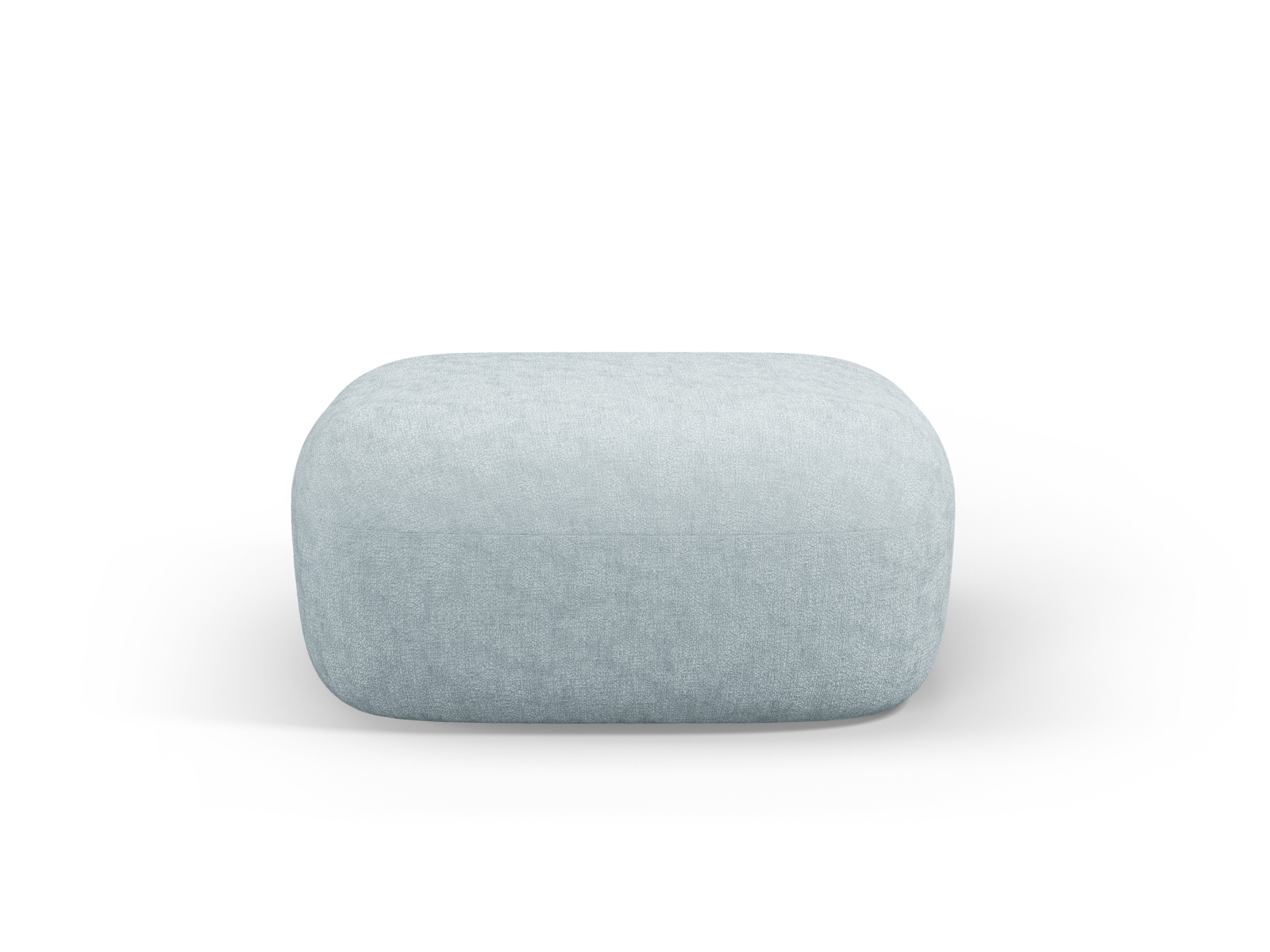 Micadoni Jenny Puf  Rektangulær Blå Chenille Og Sort Plast  90x88x40
