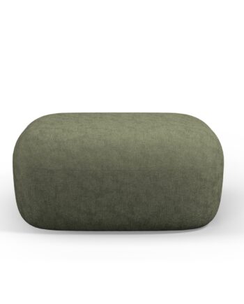 Micadoni Jenny Puf  Rektangulær Grøn Chenille Og Sort Plast  90x88x40