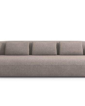 Micadoni Jenny Sofa    Sæder Brun Bouclé Og Sort Plast