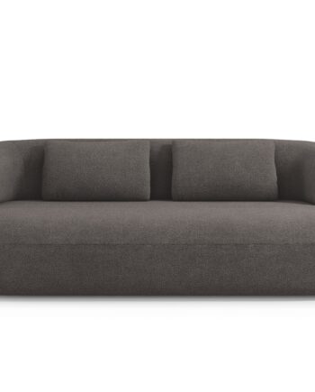 Micadoni Jenny Sofa    Sæder Grå Bouclé Og Sort Plast