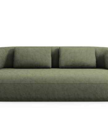 Micadoni Jenny Sofa    Sæder Grøn Chenille Og Sort Plast