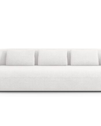 Micadoni Jenny Sofa    Sæder Hvid Bouclé Og Sort Plast