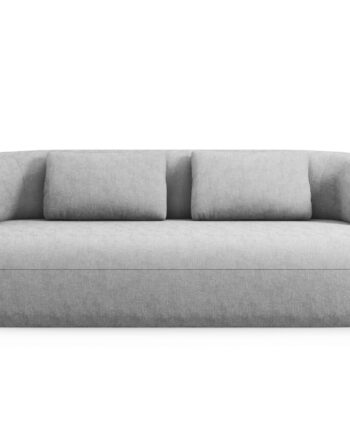 Micadoni Jenny Sofa    Sæder Sølv Chenille Og Sort Plast