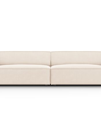 Micadoni Jodie Sofa    Sæder Beige Fløjl Og Sort Plast