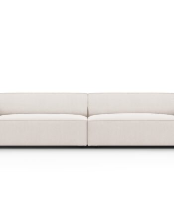 Micadoni Jodie Sofa    Sæder Beige Stof Og Sort Plast
