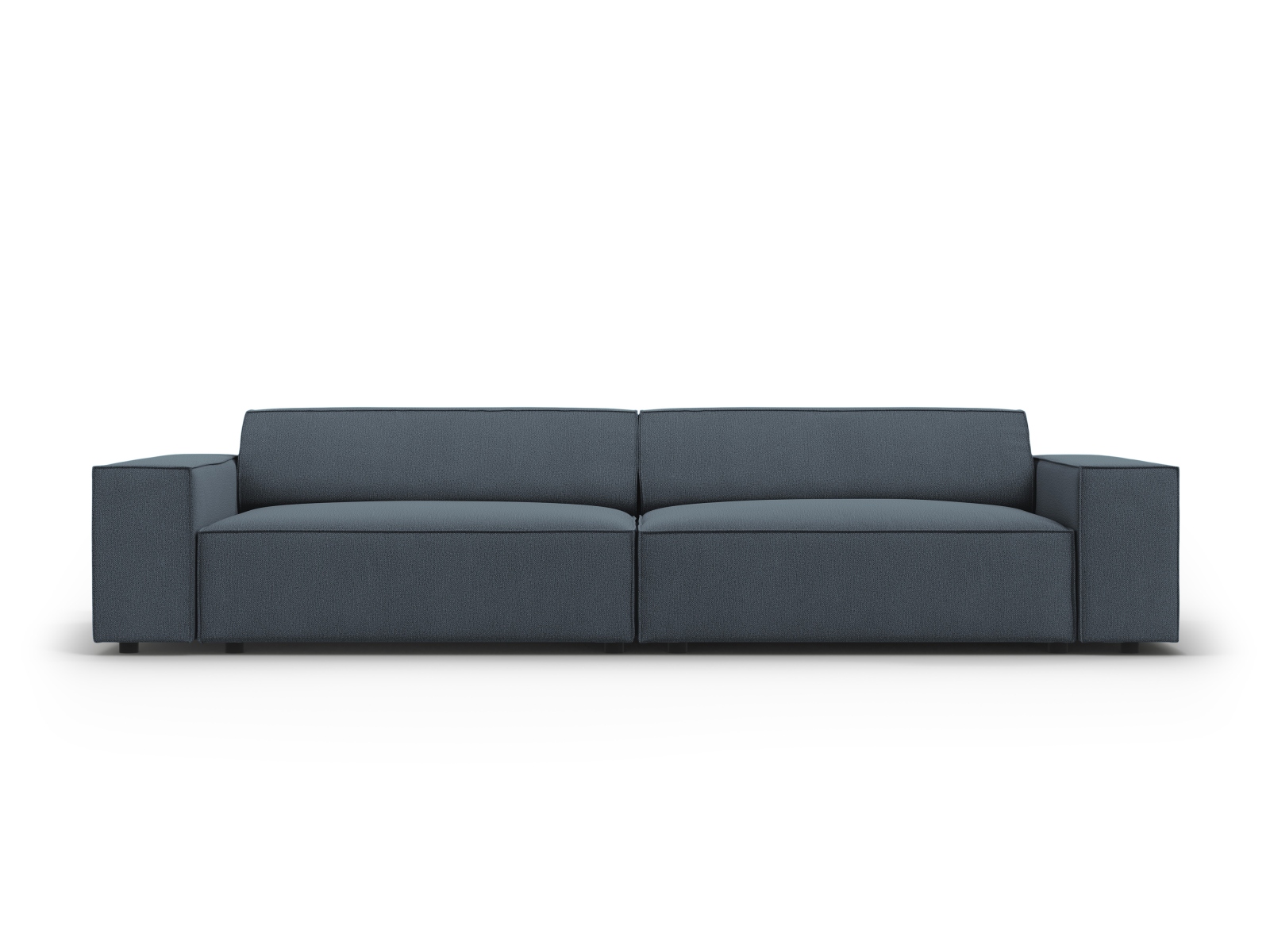 Micadoni Jodie Sofa    Sæder Blå Stof Og Sort Plast