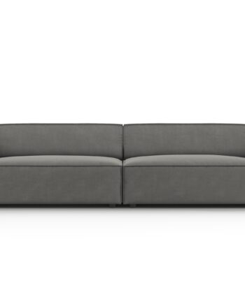 Micadoni Jodie Sofa    Sæder Grå Fløjl Og Sort Plast
