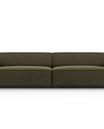 Micadoni Jodie Sofa    Sæder Grøn Fløjl Og Sort Plast